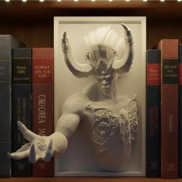 Imagem de Aparador/Suporte de Livros Guerreiro Arcano Decoração Criativo de Parede Premium