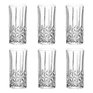 Imagem de 2X Jogo De 6 Copos Altos Vidro Moon Stone 360Ml Ke Home Cor