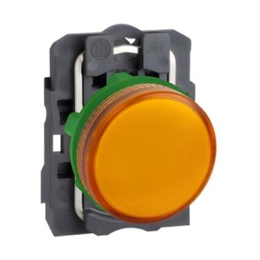 Imagem de Sinalizador Plástico 22mm 250V Lâmpada Amarelo Para Lâmpada Ba9s Schne