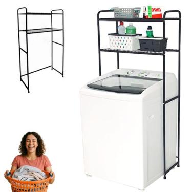 Imagem de Estante Organizador Prateleira Maquina Roupa Aço Preto Seca - EINSTOK