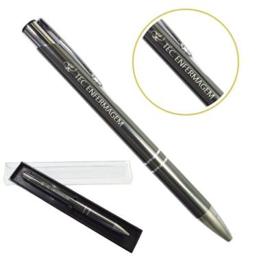 Imagem de Caneta Personalizada Cursos Metal Profissional Coloridas Téc. Enfermag