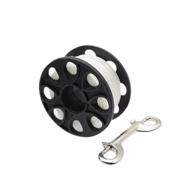 Imagem de menolana Carretel de mergulho compacto com carretel de dedo e clipe de pressão de parafuso de ponta dupla para mergulho livre e exploração de naufrágios em, 30 Metros