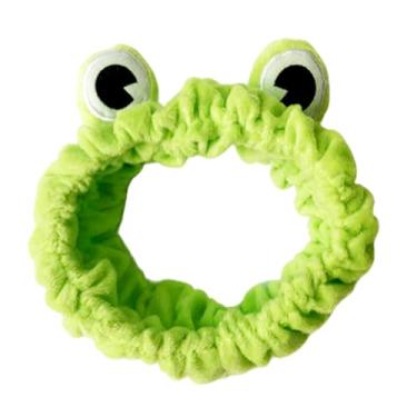 Imagem de Faixa de cabeça de sapo verde para lavar o rosto, maquiagem, cuidados com a pele, spa, faixa de cabelo de sapo para lavar o rosto, faixas faciais para mulheres