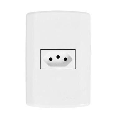 Imagem de Tomada 20A 250V 2P+T Branca Modular de Embutir Pluzie