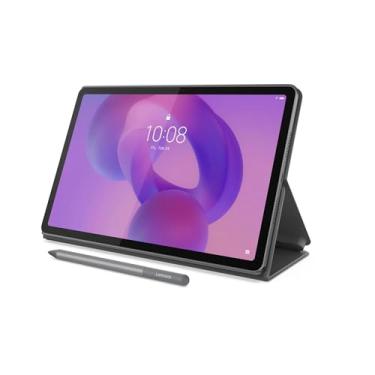 Imagem de Lenovo Idea Tab Tablet de 11 polegadas com caneta e capa fólio - Dimensões 6300 / 8 GB de RAM / 128 GB de armazenamento/Android 15/2,5 K / 90 Hz/Luna Grey (ZAFR0928US + ZG38C06984)