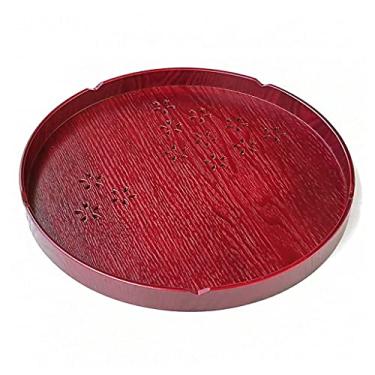 Imagem de WYUYIWH Bandejas de comida, travessas de servir, bandeja de xícara de chá, bandeja de madeira, bandeja de chá, bandeja de chá, bandeja de copo de água, bandeja de frutas (cor: C) (A)