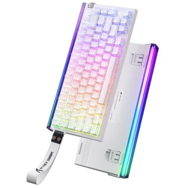Imagem de ATTACK SHARK R85 HE Interruptor magnético de teclado de disparo rápido com caixa de luz personalizada, teclado mecânico 75% com fio, taxa de sondagem de 8 KHz, precisão RT de 0,005 mm, suporte RT/Snap