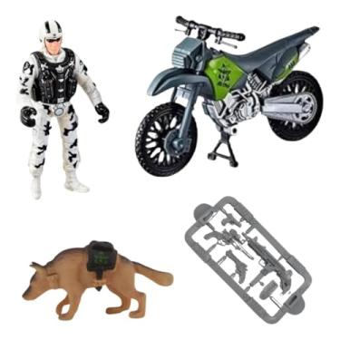 Imagem de Kit Militar Infantil Base de Operações com Moto – Brinquedo de Ação, Resgate e Missões Especiais | Criatividade, Aventura e Diversão Garantida!
