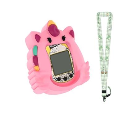 Imagem de Case for Tamagotchi Nano with Lanyard – Cute Cartoon Silicone Protective Cover for Kids, Soft & Shockproof Shell for Tamagotchi Virtual Pet Keychain, Anti-Drop Holder Accessory (Pink)