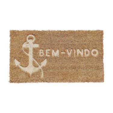 Imagem de Capacho De Poa Fibra De Coco Relevo âncora 60x33cm - Uzoo Capacho Fibra De Coco Rt Relevo 60x33cm Ancora