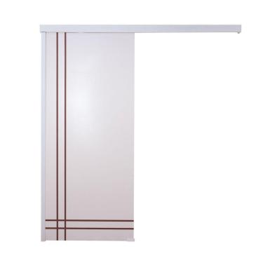 Imagem de Porta De Correr Branco Prime Frisada F06 210x80
