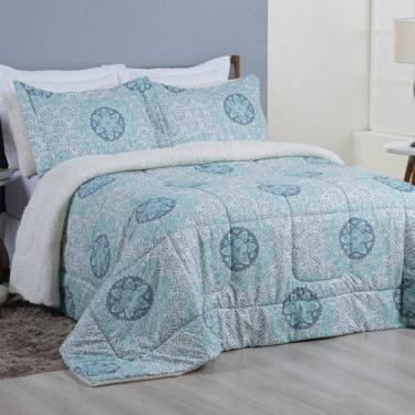 Imagem de Edredom Solteiro Coberdrom Top Line Estampado Hipercal/sherpa 2 Peças - Lotus