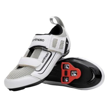Imagem de Tommaso Veloce II – Ride in Style – Tênis Peloton Triatlo Road Bike Indoor Ciclismo Masculino Feminino Compatível com Look Delta SPD SPD-SL Chuteiras Branco Preto, Branco - Delta Bundle - Masculino
