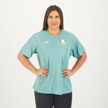 Imagem de Camisa Puma Palmeiras Casual Feminina Azul-Feminino