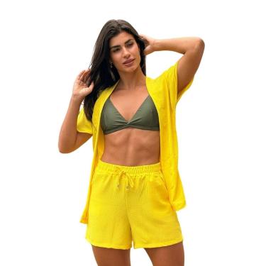 Imagem de CONJUNTO FEMININO KIMONO/CARDIGAN E SHORT-Feminino