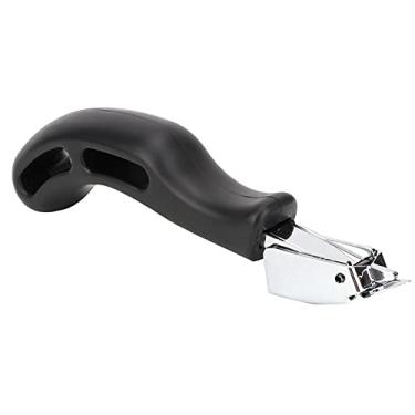 Imagem de Removedor de grampos de cabeça de carbono com alça preta Ferramenta de remoção de material de escritório Design ergonômico Leve portátil para uso escolar em escritório em casa