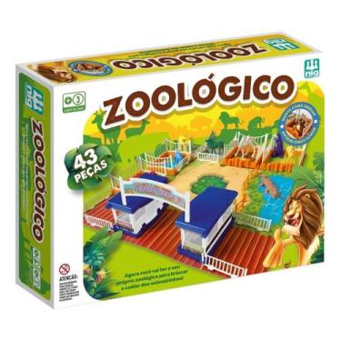 Imagem de Brinquedo Jogo de Montar Infantil Meu Zoológico com Animais 43 peças B