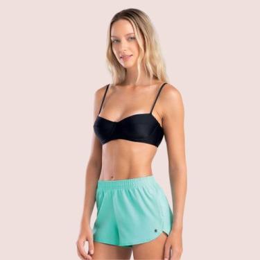 Imagem de Shorts Básico She Verão Liso Feminino Com Elástico No Cós Moda Praia, 