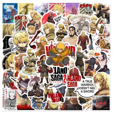Imagem de Adesivos Vinlands Sagas Anime Cartoon 50 unidades de PVC impermeável