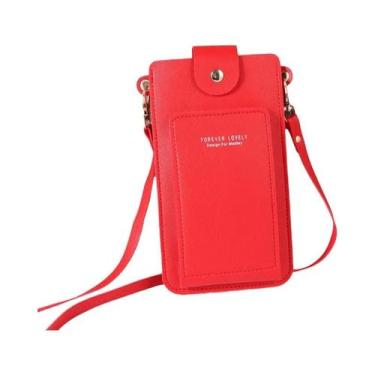 Imagem de Bolsa De Ombro Feminina De Cor Sólida, Moda, Porta-Celular, Carteira, 