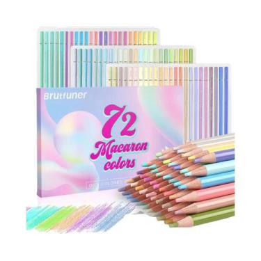 Imagem de 12/24/50/72 Macaron Pastel Lápis de cor profissional Soft Core para es