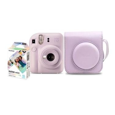 Imagem de Kit Câmera Instantânea Instax Mini 12 Lilas com Pack 10 fotos Bolsa Lilas, FUJIFILM