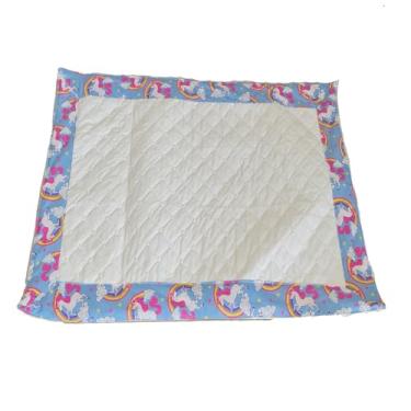 Imagem de Tapete Higiênico Cães Impermeável Branco Grande Reutilizável Lavável Unicórnio Azul Tiffany Anti Odor