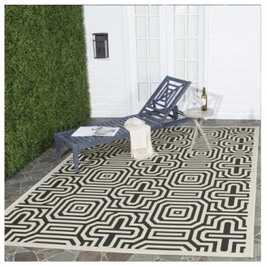 Imagem de SPXMQSS Tapete de exterior para pátios, tapete lavável antiderrapante veludo cristal grande tapetes para área externa resistente ao desgaste para varanda, deck, varanda, jardim, cozinha C 160 x 230 cm