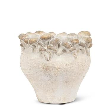 Imagem de Abbott Collection Vaso com bordas de cogumelo, pequeno, 15 cm, cinza, cimento