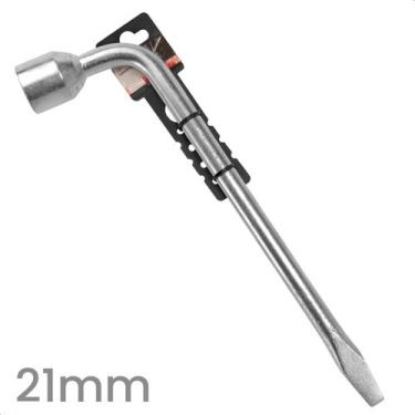 Imagem de Chave de Roda L 21 mm Reforçada Cromada e Galvanizada com Espátula Fer