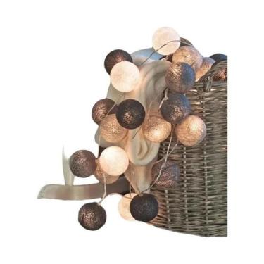 Imagem de Corda De Luzes De Fada LED De Algodão 10 20, Alimentada Por Bateria, P