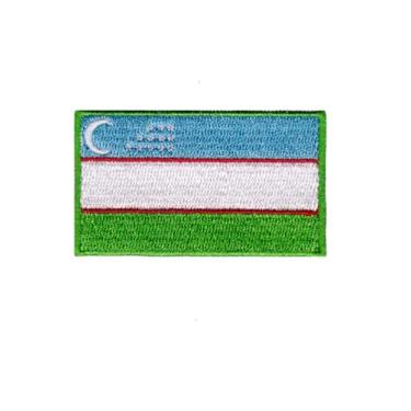 Imagem de Ruoming 1 PÇ Bandeira Multinacional 1 Patches Passar a Ferro ou Costurar Bordado Tático Militar Nacional Multinacional (Uzbequistão)