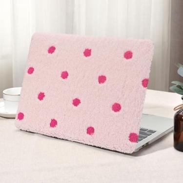 Imagem de Seorsok Capa rígida de plástico e capa de teclado compatível com MacBook Pro de 13 polegadas M2 2023-2016, A2338, M1, A2251, A2289, A2159, A1989, A1708, A1706, macia e fofa, de bolinhas, de couro