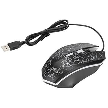 Imagem de SUNGOOYUE Mouse para Jogos X7, Mouse óptico Com Fio Com 1600 DPI, Preto, Design de 3 Botões, Conexão USB, Iluminação LED para PC, Laptop