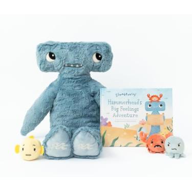 Imagem de Slumberkins XL Hammerhead’s Big Feelings Adventure Set - Includes 20" XL Kin, “Hammerhead’s Big Feelings Adventure” Hardcover Book & 3 Micro Mini Sea Creatures