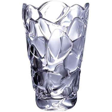 Imagem de YYBOES Vaso de vidro para vaso de flores, arranjo de flores de vidro transparente, decoração de família, sala de estar, planta transparente, tamanho grande, 15 x 24 cm, decoração de casa (cor: vá