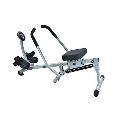 Imagem de Máquina de remo em casa, máquina de remo hidráulica para academia em casa, resistência ajustável 12, exibição de dados HD, carga máxima de 120 kg, equipamento de fitness, exercícios aeróbicos internos