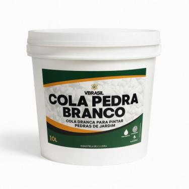 Imagem de Cola Pedra Branco De 10 Litros Fixado Branco Para Pedras - VBRASIL