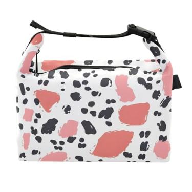 Imagem de STAYTOP Linda lancheira com estampa de leopardo com fivela de alça, lancheira isolada para meninos e meninas, lancheira térmica para trabalho escolar