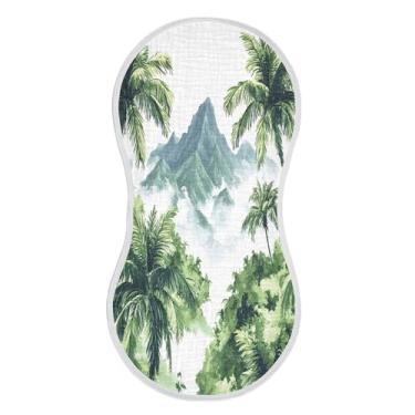 Imagem de xigua Conjunto de 1 panos de musselina havaiana para arrotos de musselina, panos super macios e absorventes, roupas de arroto de algodão, presente de chá para recém-nascidos, bebês meninas e meninos