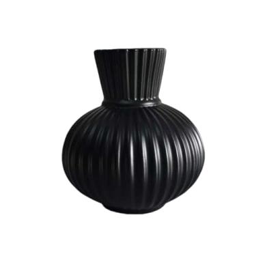 Imagem de Fenteer Vaso de flores minimalista, único e elegante para arranjos de flores secas. Ideal para prateleiras, festas, mesas de jantar e como presente de, Black M