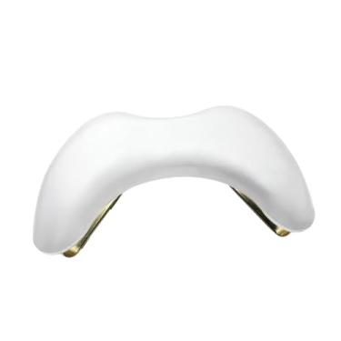 Imagem de Kokiya Apoio de braço para unhas, almofada para manicure, suporte de apoio para mãos com pernas de metal em formato de U, almofada de mão para manicure para, Branco