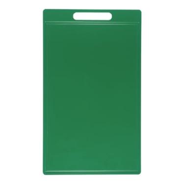 Imagem de Tabua De Corte Canaleta Pegador 50x30 6MM Polietileno Carnes Legumes Verduras(VERDE)