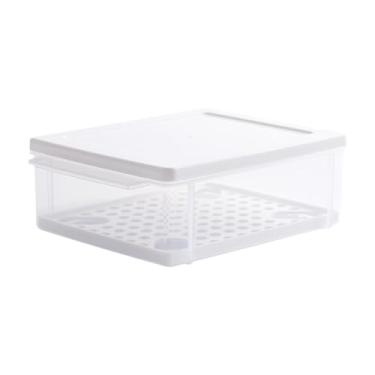 Imagem de SiaBiced Caixa organizadora para frutas e verduras na geladeira, ideal para torradas, sanduíches e lanches.