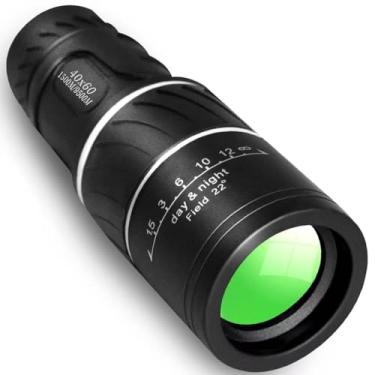 Imagem de HDAJY Telescópio Monocular, Telescópio Portátil Upgrade 40 x 60, Monóculos para Adultos de Alta Potência, Terno de Observação de Estrelas, Caça, Observação de Pássaros, Caminhadas, Viagens,