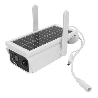 Imagem de Cryfokt Câmera de Segurança Externa HD Movida a Energia Solar 360 ° Detecção Humana Conectada Remotamente para Casa IP66 à Prova D'água 1080p HD Diálogo de Voz para Câmera WiFi Externa