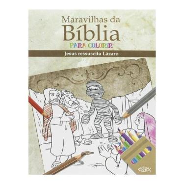 Imagem de Maravilhas Da Bíblia Para Colorir: Jesus Ressuscita Lázaro Dos Mortos
