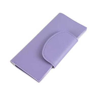 Imagem de NatSumeBasics Carteira envelope para dinheiro, carteira econômica, porta-cupons, recibos de dólar, organizador de cartão de crédito, Roxo, 2 camadas, Clássico