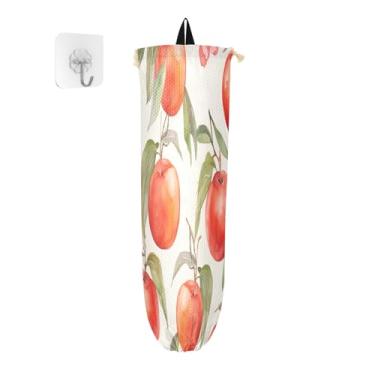 Imagem de GAIGEO Pacote com 2 suportes para sacos plásticos de pintura pêssegos, organizador de bolsa de armazenamento, suporte de plástico para armário