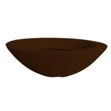 Imagem de Vaso Decorativo Bacia Cuia Polietileno Tamanho Grande 28x70 (MARROM)